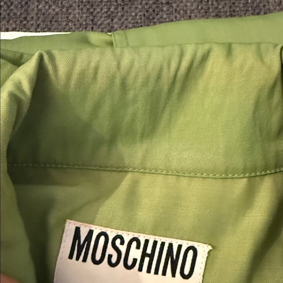 *Designer* Moschino Jeans Oversized Olive Green coach Jacket US34/M Unisex - Picture 9 of 10